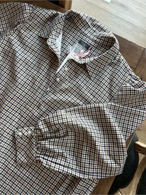NWT Vineyard Vines Popover Quinn Plaid Brown Preppy Dress XXL